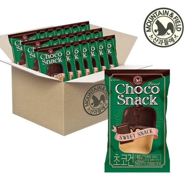 [산과들에] 초코건40g x10봉 (과자, 스낵)