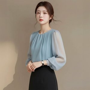 [플로레센스]마리엘볼륨소매블라우스2종