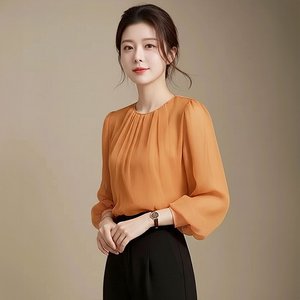 [플로레센스]마리엘볼륨소매블라우스2종