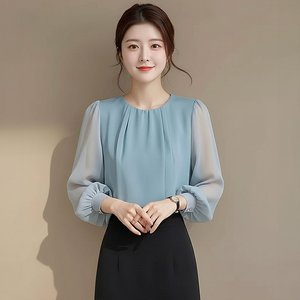 [플로레센스]마리엘볼륨소매블라우스2종