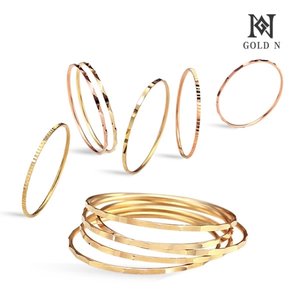 7월행사)[골드앤] 14K 열송이 컷팅 반지(일자/삼각/물결) 3종 택1