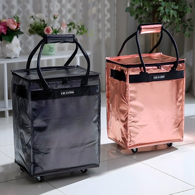 리오홈  블랙 / 핑크 캐리어 카트