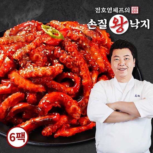 정호영셰프의 신선담은 손질왕낙지 170g x 6팩  비법담은 볶음소스 50g x 6팩
