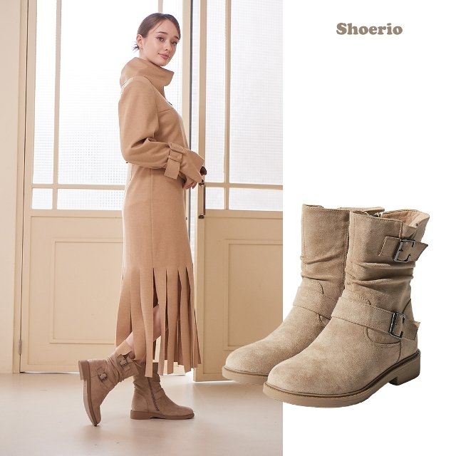 슈리오 더블벨트 컴포트 부츠