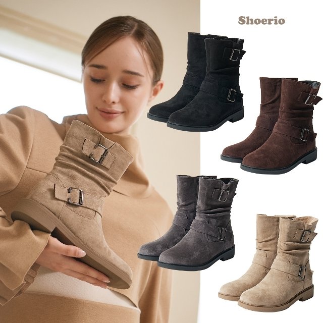 슈리오 더블벨트 컴포트 부츠