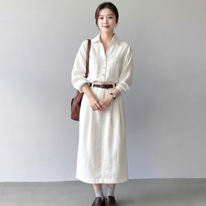[플로레센스]엘르벨티드롱원피스+벨트(2종)(색상선택)
