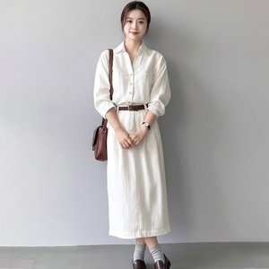 [플로레센스]엘르벨티드롱원피스+벨트(2종)(색상선택)
