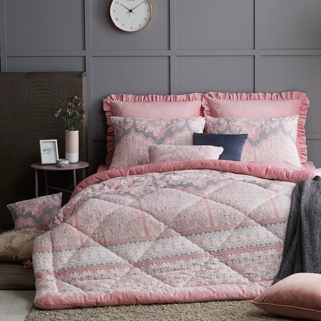 [K]벨라하우스 극세사 침구 3종세트(이불 + 토퍼 + 베개커버 2장)