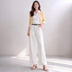 블랙미즈 여성 라인커버 세미와이드 데님 3종