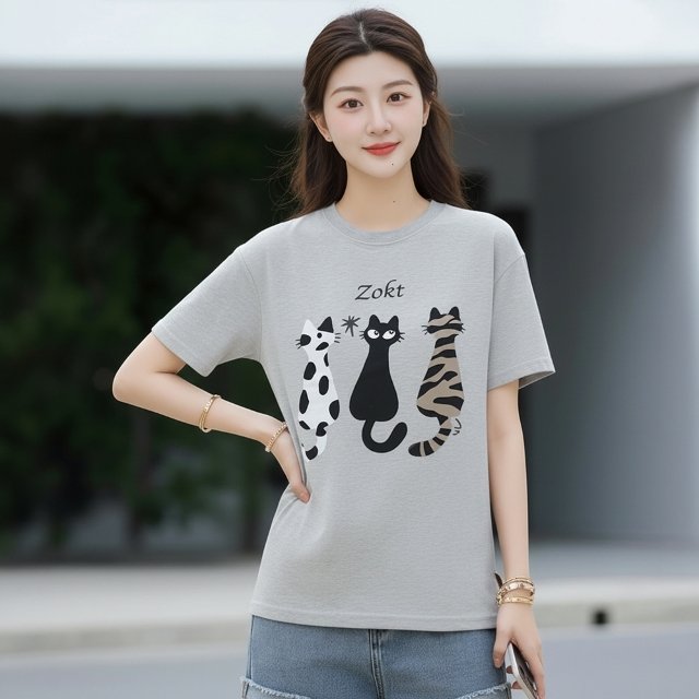 쉐바 비비캣츠 순면 티셔츠 2종
