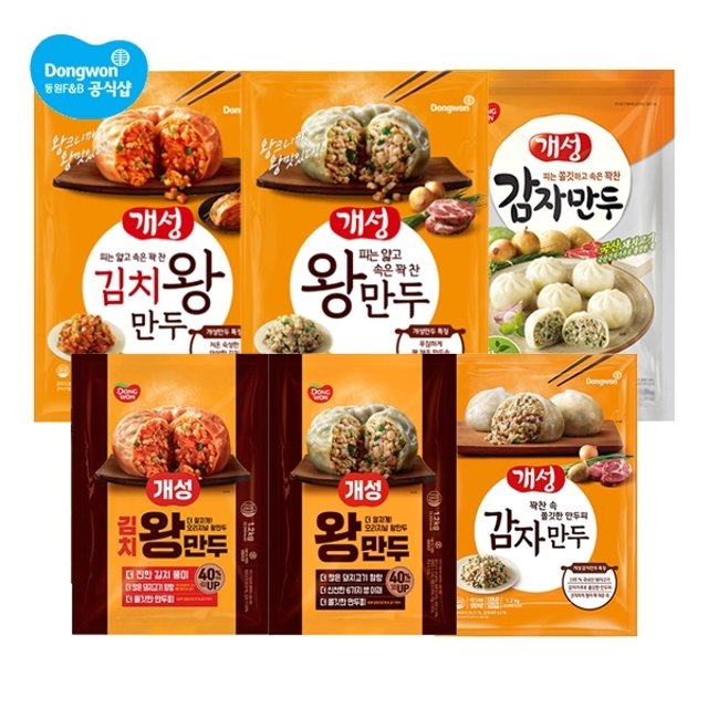 [SP]동원 개성 왕만두 2.1kg x 1개 + 왕만두 1.2kg x 1개/김치왕만두/감자만두