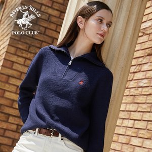 [비버리힐즈폴로클럽] 초특가 메리노울 블렌디드 반집업 니트 남여
