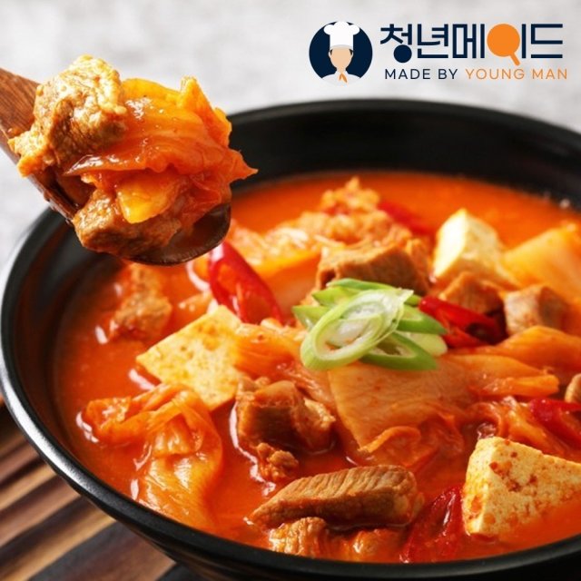 청년메이드] 칼칼한 묵은지 김치찌개 500Gx5팩