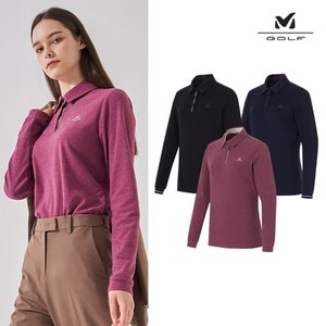 밀레골프 23FW 최신상! 기능성 양면기모 여성 카라티 3종
