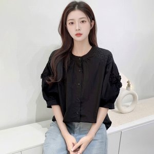 [플로레센스]쿠르쿠펀칭레이스블라우스2종