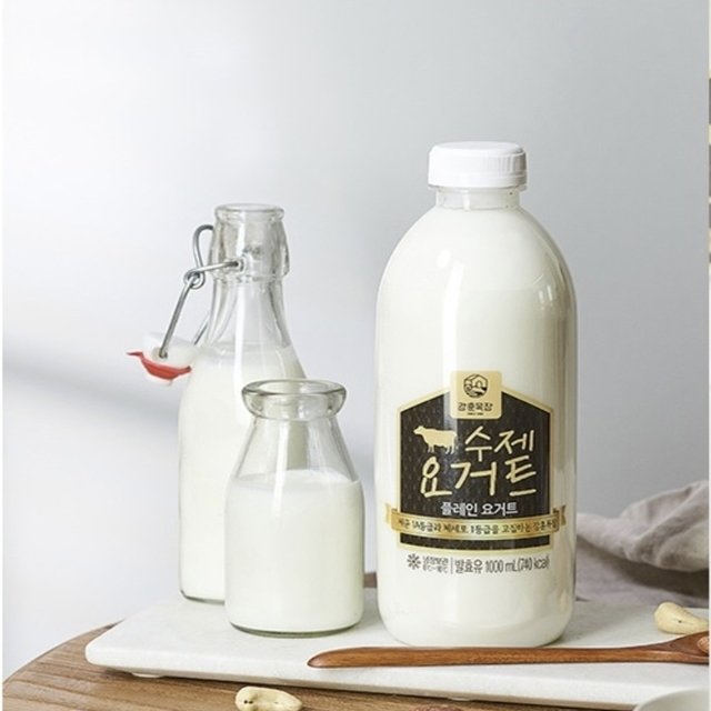 강훈목장 수제요거트 1000ml 맛별세트(플레인+딸기+블루베리) [원산지:국산(경상북도 구미시)]