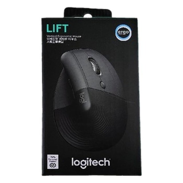 로지텍 리프트 버티컬 인체공학 사무용 무선 마우스 그래파이트