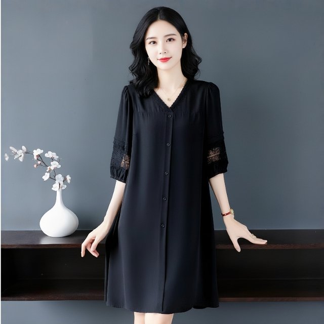 [비니브] 마인스 7부소매 원피스 2종