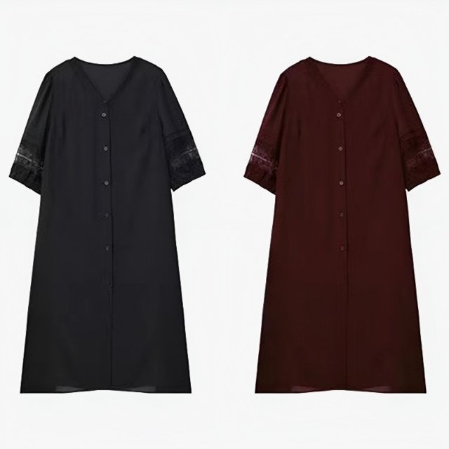 [비니브] 마인스 7부소매 원피스 2종