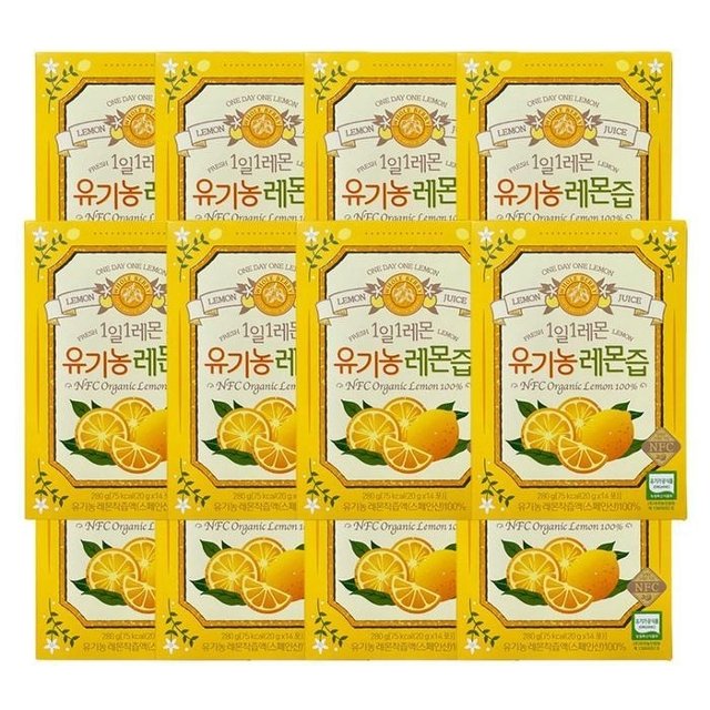 홀베리 레몬즙 20g 1일1 레몬 유기농 레몬 착즙 원액 레몬수 14포, 12개