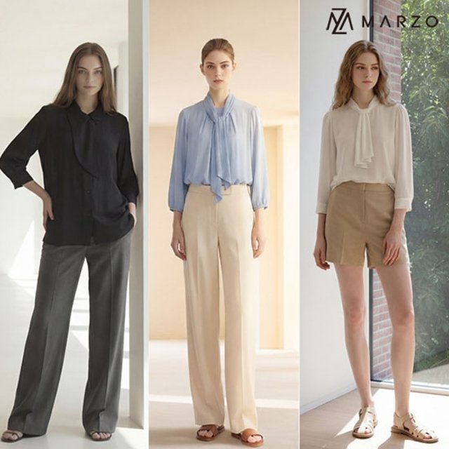 26SS 마르조 스카프넥 블라우스 3종