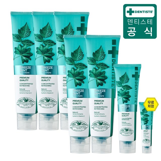 [백화점 동일 단독구성/방송에서만 10일 체험] 덴티스테 뉴 브리즈민트 7종세트