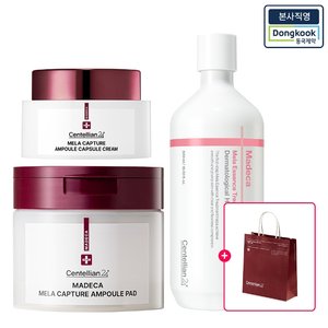 [본사직영] 센텔리안24 마데카 멜라캡처 기미 기초세트 3종 (캡슐크림 55ml + 앰플패드 60매 + 에센스 토너 500ml)
