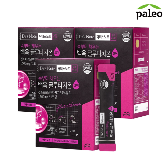 한국생활건강 닥터스노트 백옥 글루타치온 코어 3g 30포
