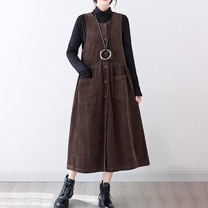 [헬리꽁땡] 코듀로이 포켓 원피스