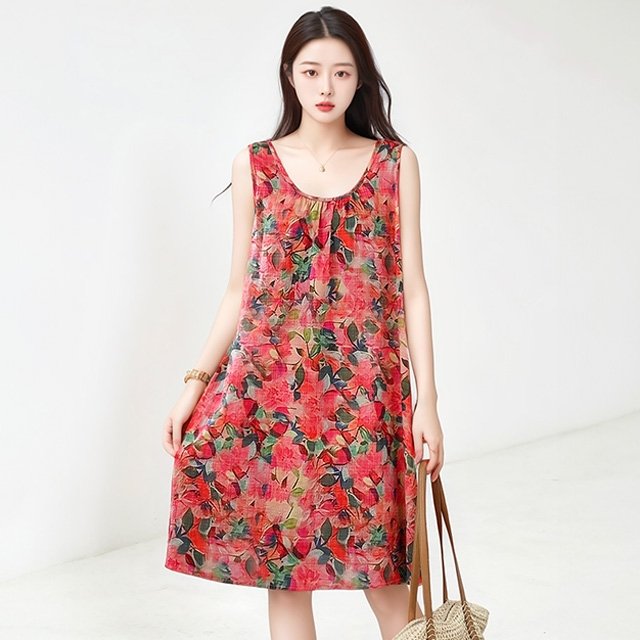 [헬리꽁땡] 잔꽃 인견 원피스 3종