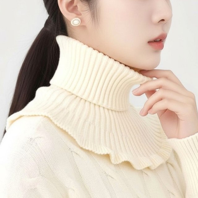 [플로레센스] 니트 프릴 목폴라 4종세트