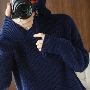 [헬리꽁땡]시크보송하프집업니트