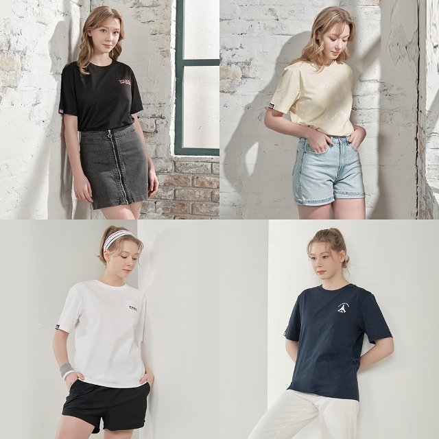 [PSG] 여성 베이직 반팔 티셔츠 4종택1