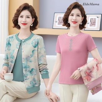 [엘드마마] 라시아 반팔티 재킷세트