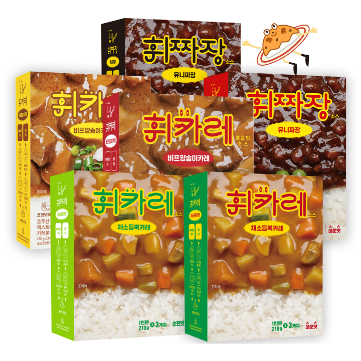 꿀팁몰 누적 판매 100만팩 이상 한남동 프리미엄 휘카레 (6개입) 6종