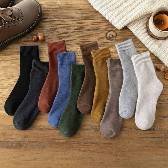 [10+10] 심플도톰 기모양말 컬러혼합 남녀공용 양말세트 (총 20켤레세트)