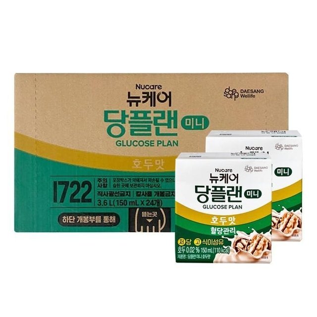 뉴케어 당플랜 호두맛 미니 150ml 24팩 식사대용 균형영양식 D