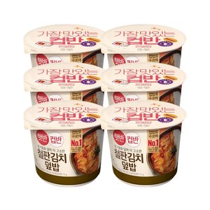 [1등 컵밥] 햇반 컵반 철판김치덮밥 254g x6개