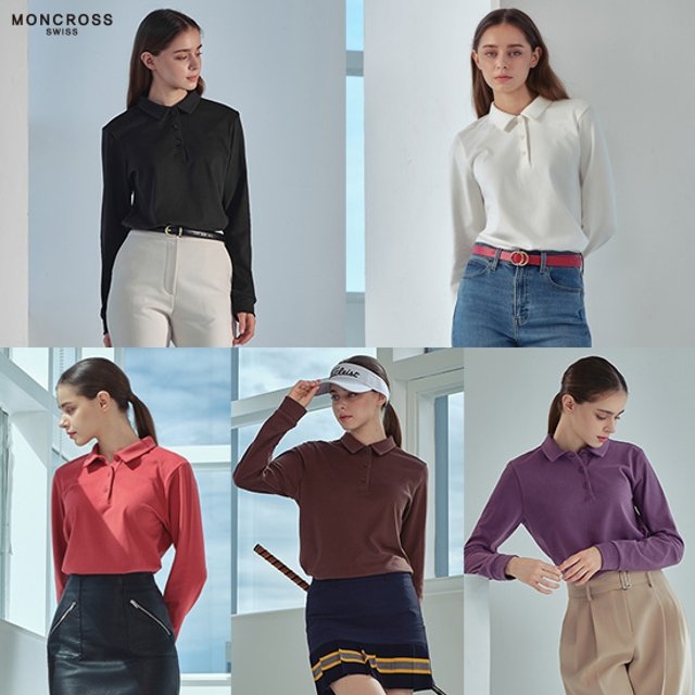 몽크로스 25FW 기능성 양면 기모 카라티 5종, 여성