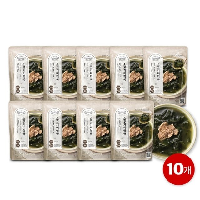신세계푸드 호텔컬렉션 에센셜 소고기미역국450g x10봉
