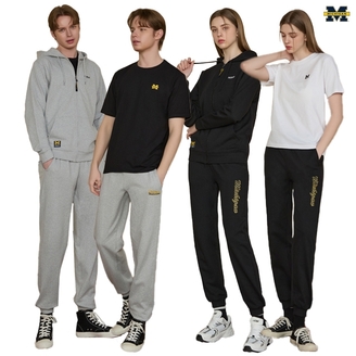 [미시간] 남/여 후드 셋업 트레이닝 세트 + 반팔티