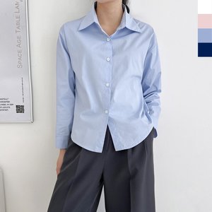 [샵앤] 여성 베이직 카라넥 긴팔 블라우스 WDM-WBL-KQQ77286
