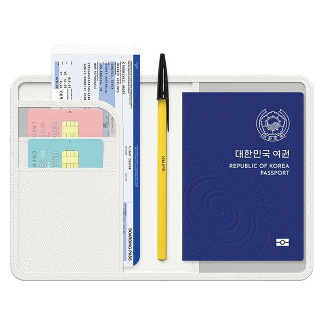해킹방지 여권케이스 지갑 파우치 개인정보 유출 방지 전자파 차단필름 안티스키밍 RFID 차단 사피아노