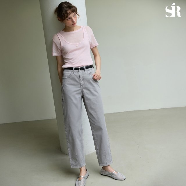 SAERA  가먼트 다잉슬랙스 1종+벨트  