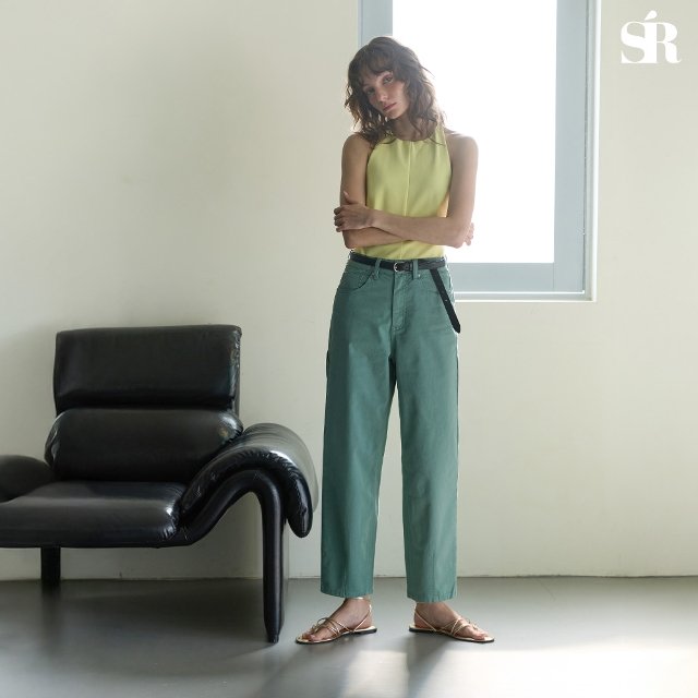 SAERA  가먼트 다잉슬랙스 1종+벨트  