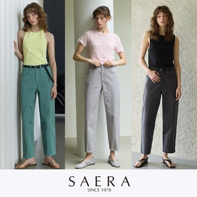 SAERA  가먼트 다잉슬랙스 1종+벨트  