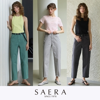 SAERA  가먼트 다잉슬랙스 1종+벨트  