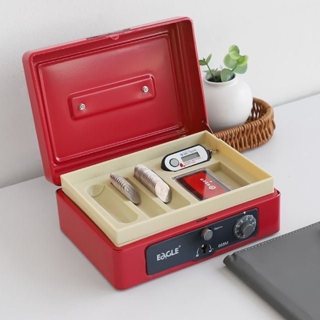 동전 지폐 통장 OTP 안전보관 개인금고 저금통 668M (WFGDZJ2)