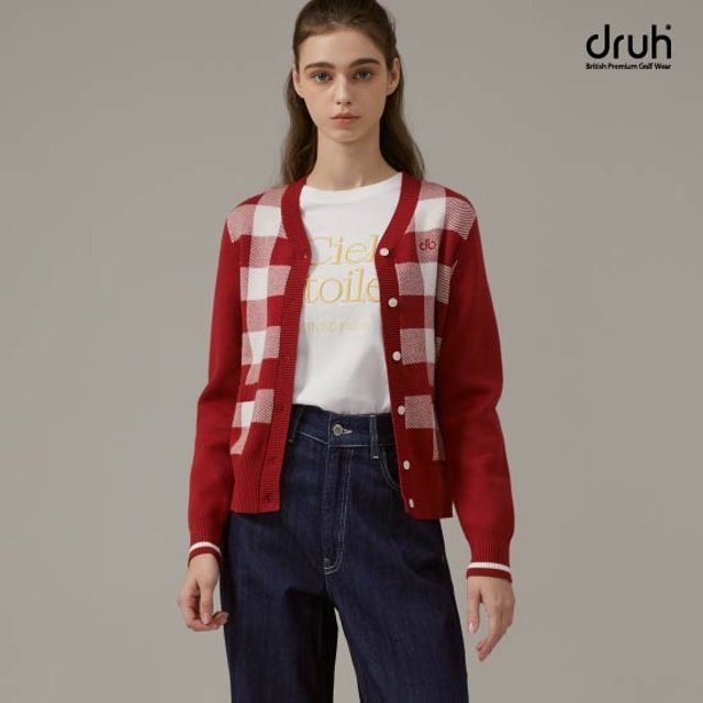 [방송에서만] druh 드루골프 24FW 최신상! 캐시라이크 가디건 2종 세트, 여성