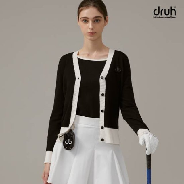 [방송에서만] druh 드루골프 24FW 최신상! 캐시라이크 가디건 2종 세트, 여성